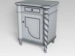 classic bedside table 3D Model