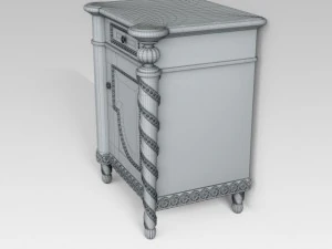 classic bedside table 3D Model