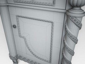 classic bedside table 3D Model