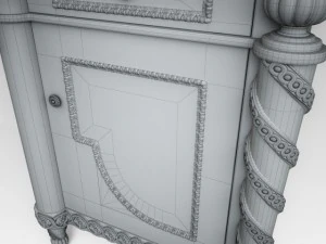 classic bedside table 3D Model
