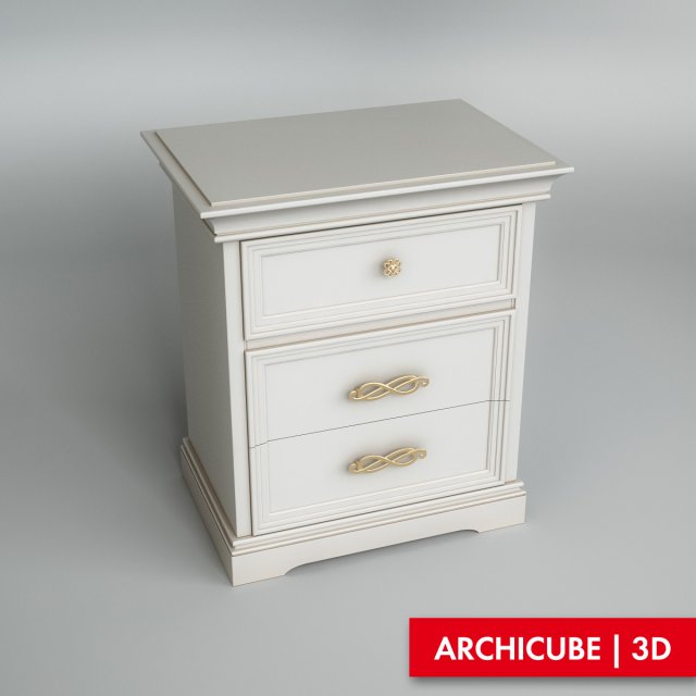 bedside table 3D 模型 .c4d .max .obj .3ds .fbx .stl .blend 