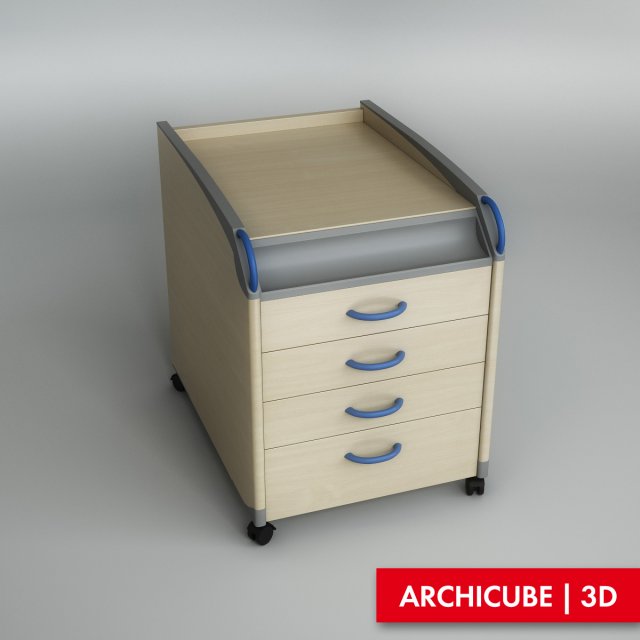 bedside table 3D Model .c4d .max .obj .3ds .fbx .stl .blend 