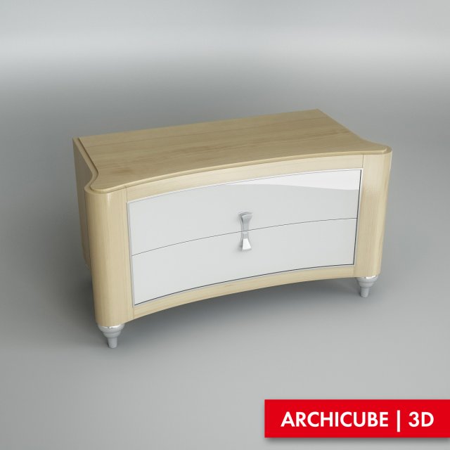 bedside table 3D 模型 .c4d .max .obj .3ds .fbx .stl .blend 