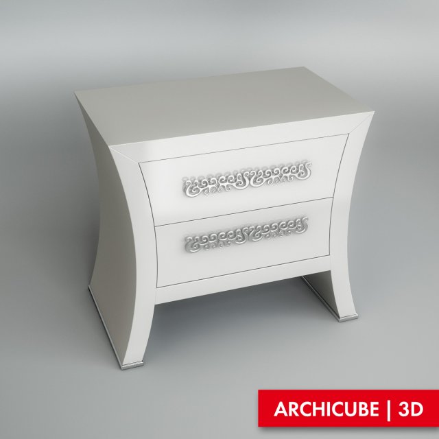 bedside table 3D Модель .c4d .max .obj .3ds .fbx .stl .blend 