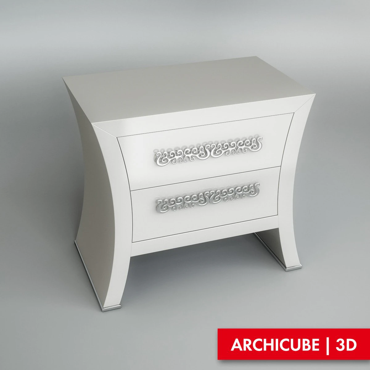 bedside table 3D Model .c4d .max .obj .3ds .fbx .stl .blend