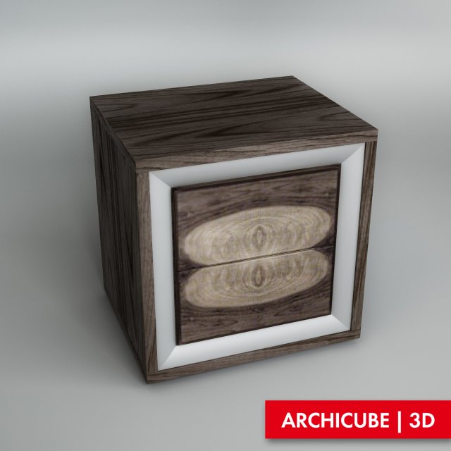 bedside table 3D Model .c4d .max .obj .3ds .fbx .stl .blend 
