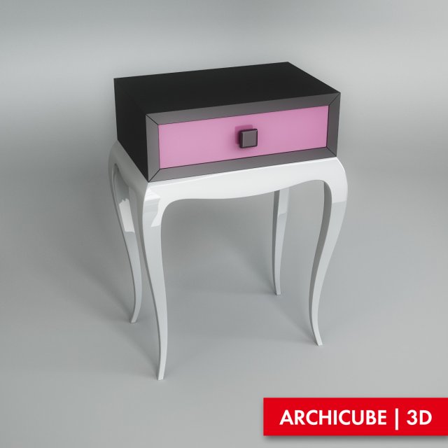 bedside table 3D 모델 .c4d .max .obj .3ds .fbx .stl .blend 
