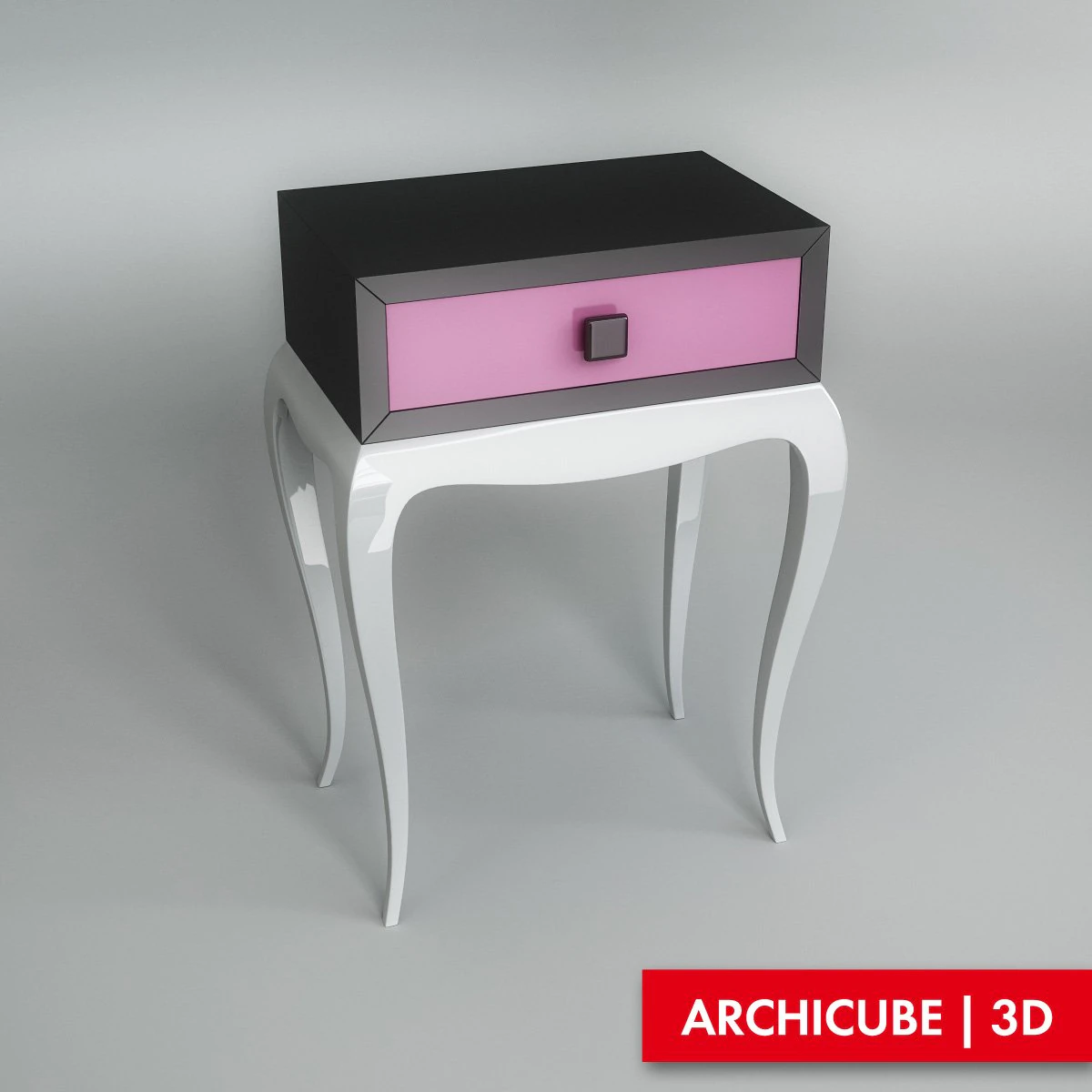bedside table 3D Model .c4d .max .obj .3ds .fbx .stl .blend 