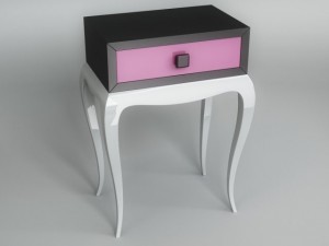 bedside table Modello 3D