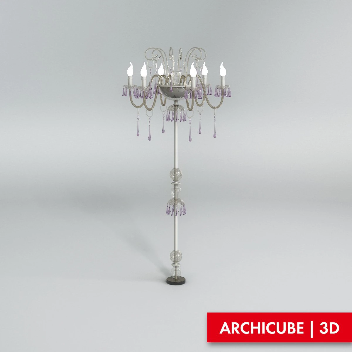 classic floor lamp 3D Model .c4d .max .obj .3ds .fbx .stl .blend