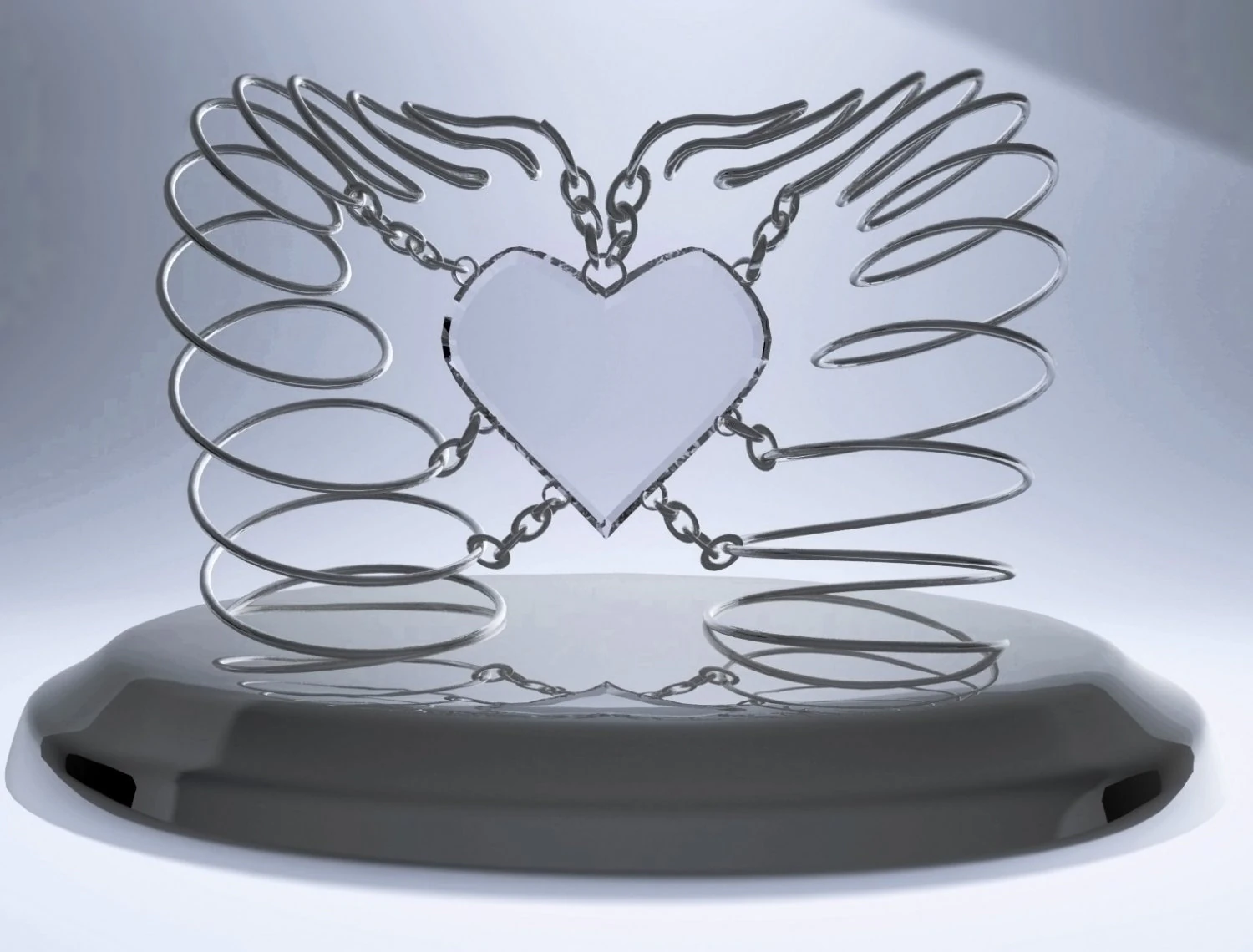 glass heart 3D Model .c4d .max .obj .3ds .fbx .stl .blend 