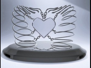 glass heart Modelo 3D