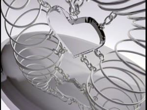 glass heart Model 3D
