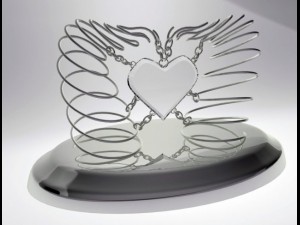 glass heart Model 3D