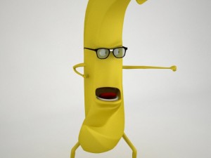 hermes banana fully rigged 3D Модель