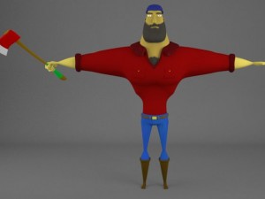 ricardo the lumberjack fully rigged 3D Модель