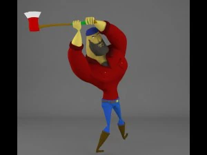 ricardo the lumberjack fully rigged 3D Model