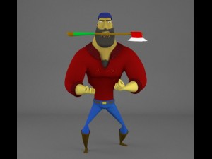 ricardo the lumberjack fully rigged 3D Модель