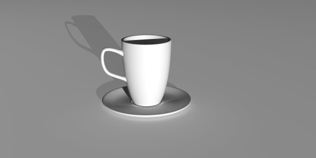 ceramic coffee cup  plate 3D Модель .c4d .max .obj .3ds .fbx .stl .blend 