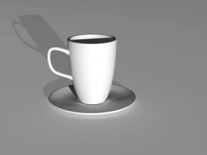 セラミックコーヒーカッププレート 3Dモデル