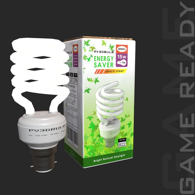 eco bulb Model 3D .c4d .max .obj .3ds .fbx .stl .blend 