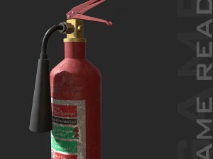 estintore - basso poli Modello 3D