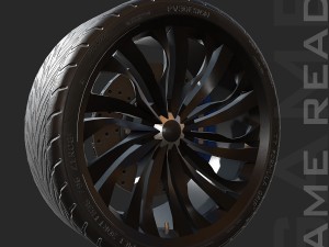alloy wheel 001 - low poly Modelo 3D