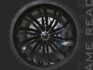 alloy wheel 001 - low poly 3D Model