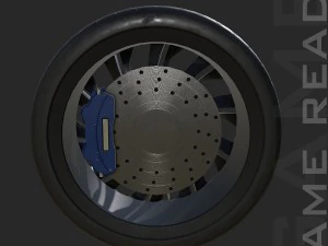alloy wheel 001 - low poly 3D Model