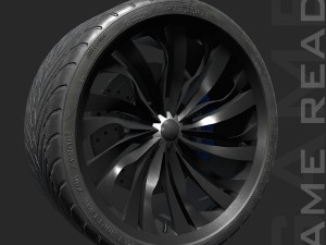 alloy wheel 001 - low poly 3D 모델