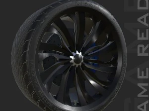 alloy wheel 001 - low poly 3D Model