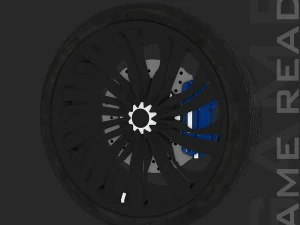 alloy wheel 001 - low poly 3D Model