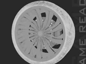 alloy wheel 001 - low poly 3D Model