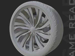 alloy wheel 001 - low poly 3D Model