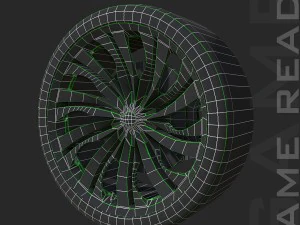 alloy wheel 001 - low poly 3D Model