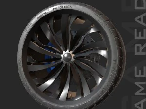 alloy wheel 001 - low poly 3D Model