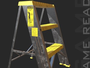 step ladders - low poly 3D Models