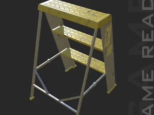 step ladders - low poly 3D Model