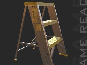 step ladders - low poly 3D Model