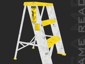 step ladders - low poly 3D Model