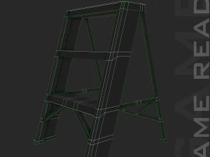 step ladders - low poly 3D Model