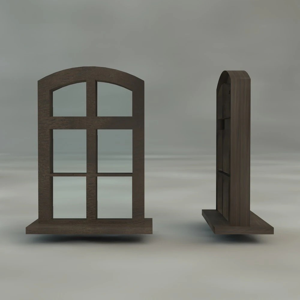 rounded window 3D Model .c4d .max .obj .3ds .fbx .stl .blend 
