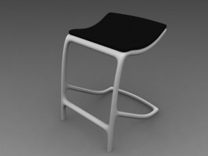 cantilever stool 3D-Modell