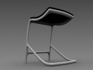 cantilever stool 3D Модель