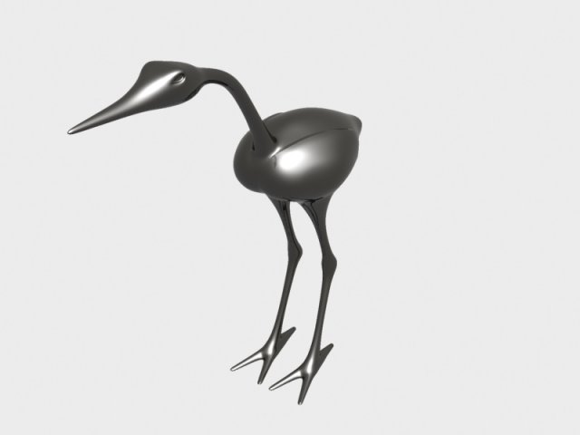 crane sculpture Modèle 3D .c4d .max .obj .3ds .fbx .stl .blend 