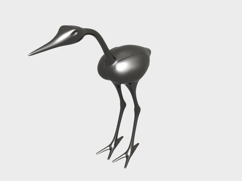 crane sculpture 3D Model .c4d .max .obj .3ds .fbx .stl .blend 