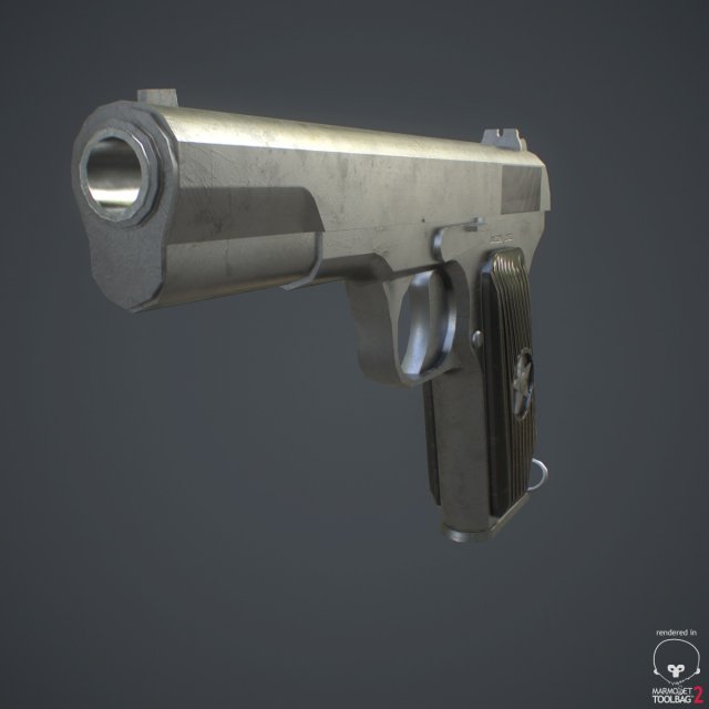 tt pistol Model 3D .c4d .max .obj .3ds .fbx .stl .blend 