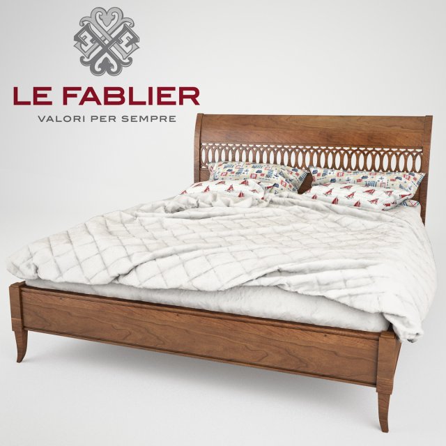 bed le fablier gallio 3D Модель .c4d .max .obj .3ds .fbx .stl .blend 