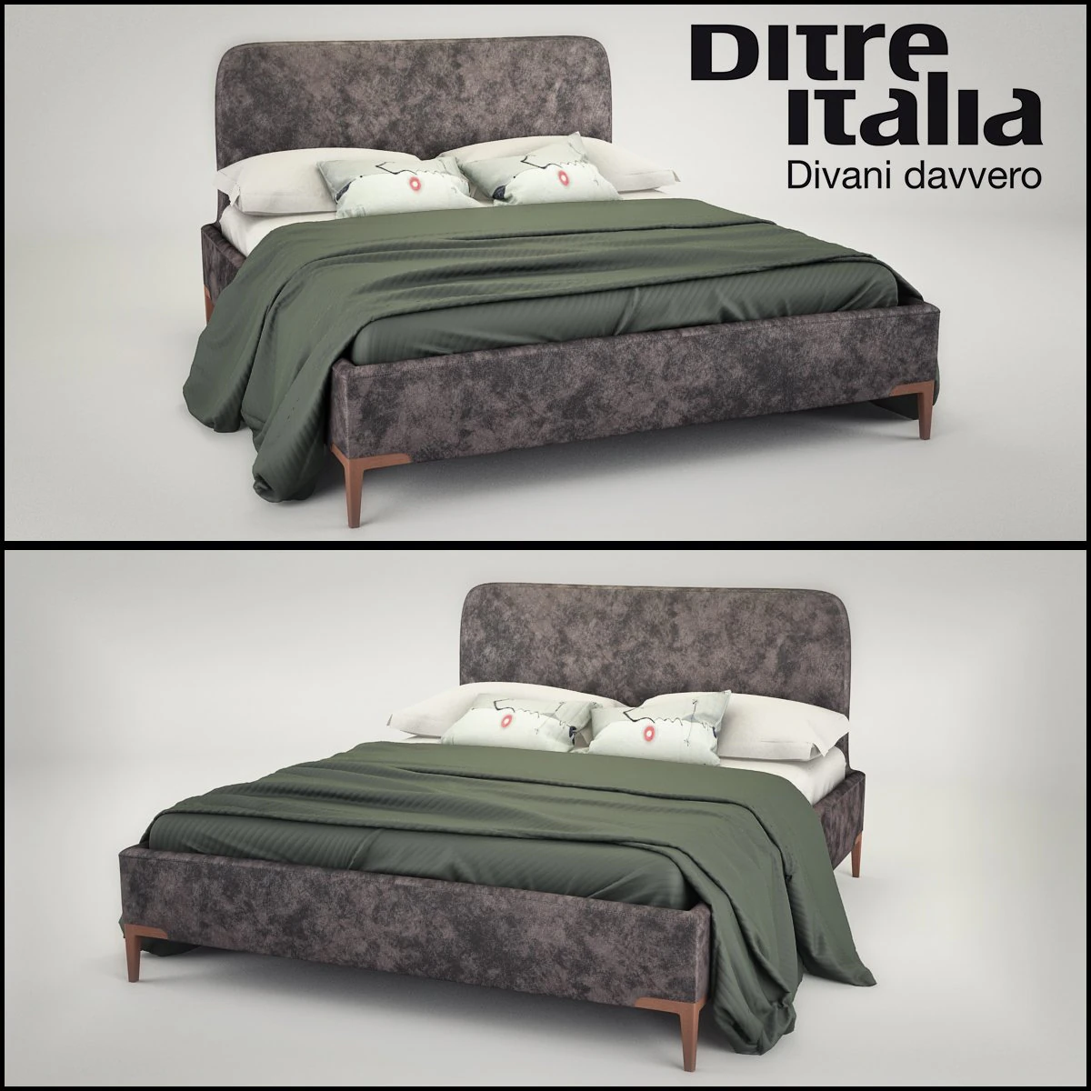 sofa ditre italia milonga 3D Model .c4d .max .obj .3ds .fbx .stl .blend