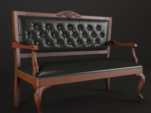 banquette and armchair lui rambay Modello 3D